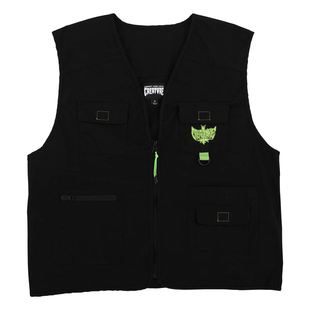 Creature - Gravette Cut & Tie Utility Fishing Vest - Black
