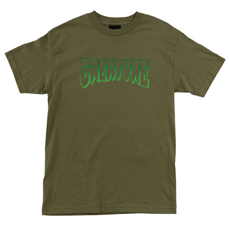 Creature - Logo Outline T-Shirt - Military Green