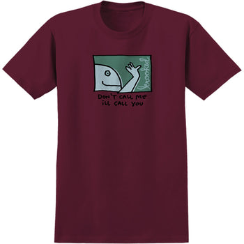 Krooked - Call Me T-Shirt - Burgundy
