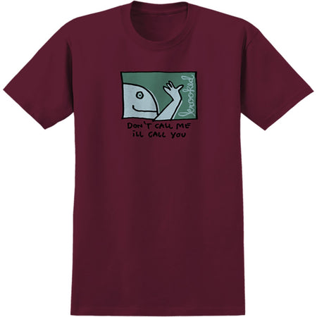 Krooked - Call Me T-Shirt - Burgundy