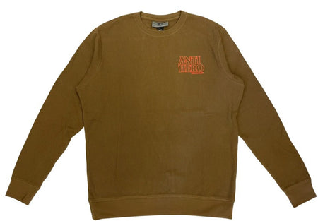 Antihero - Lil Black Hero Embroidered Crewneck Sweater - Brown