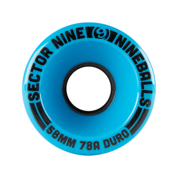 Sector 9 - Unpackaged Nineballs Blue 78a Wheels - 58mm - Board Of Missoula