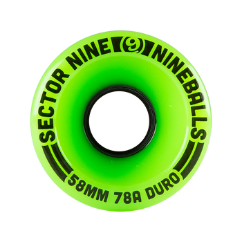 Sector 9 - Unpackaged Nineballs Green 78a Wheels - 58mm - Board Of Missoula