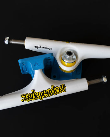 Independent - Stage 4 Pro Mark Gonzales Flat Standard Truck - White Blue