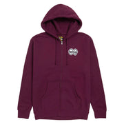 Krooked - Strait Eyes Zip Up Hoodie - Maroon