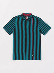 Volcom - Schroff X Volcom Stripe Button up Shirt - Dark Aqua