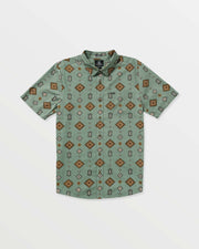 Volcom - Desert Dobby Button Up Shirt - Light Olive