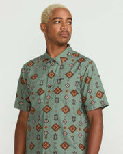 Volcom - Desert Dobby Button Up Shirt - Light Olive
