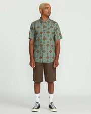 Volcom - Desert Dobby Button Up Shirt - Light Olive