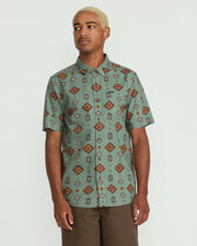 Volcom - Desert Dobby Button Up Shirt - Light Olive