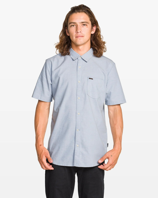 Volcom - Everett Oxford II Shirt - Wrecked Indigo - Board Of Missoula