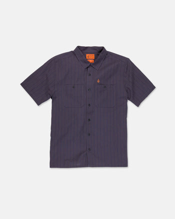 Volcom - Kap Out Workwear Button Up Shirt - Midnight