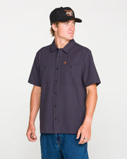 Volcom - Kap Out Workwear Button Up Shirt - Midnight
