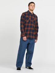 Volcom - Netastone Long Sleeve Flannel - Navy