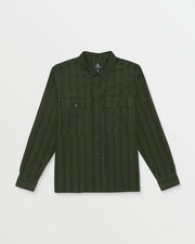 Volcom - Steadfast Long Sleeve Shirt - Squadron Green