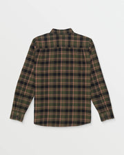 Volcom - Caden Plaid Long Sleeve Flannel - Squadron Green