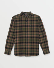 Volcom - Caden Plaid Long Sleeve Flannel - Squadron Green