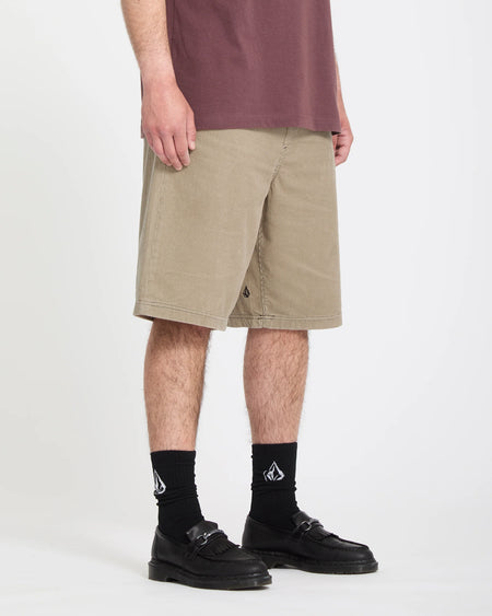 Volcom - Freazy Loose Elastic Waist Short - Light Khaki - Board Of Missoula