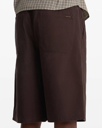Volcom - Chillow Pleated Elastic Waist Chino Short - Cacao