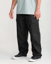 Volcom - Billow Tapered Elastic Waist Cargo Pants - Black
