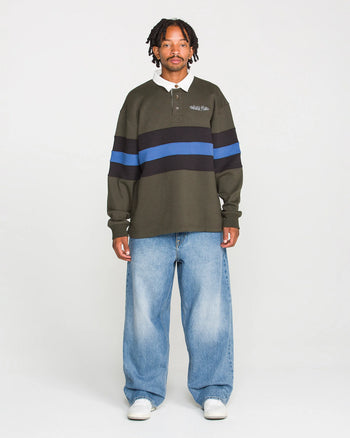 Volcom - Scratch Stone Fleece Polo - Rinsed Black