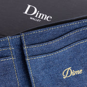 Dime - Cursive Bifold Wallet - Indigo Denim