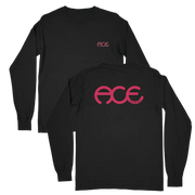 Ace - Booster Long Sleeve T-Shirt - Black - Board Of Missoula