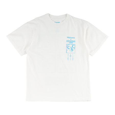 Welcome x Adventure Time - Heart On T-Shirt - White/Blue