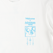 Welcome x Adventure Time - Heart On T-Shirt - White/Blue