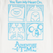 Welcome x Adventure Time - Heart On T-Shirt - White/Blue