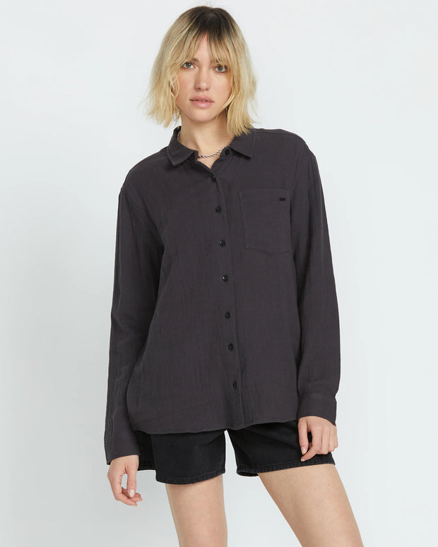 Volcom - Lived In Button Up 2 Shirt - Vintage Black