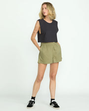 Volcom - Lived in Baddie Track Short - Light Army