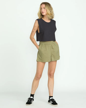 Volcom - Lived in Baddie Track Short - Light Army