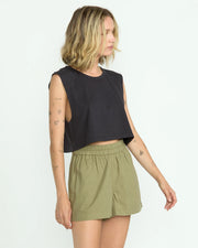 Volcom - Lived in Baddie Track Short - Light Army