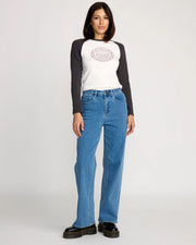 Volcom - Stoned BF Hirise Jeans - Deep River Blues