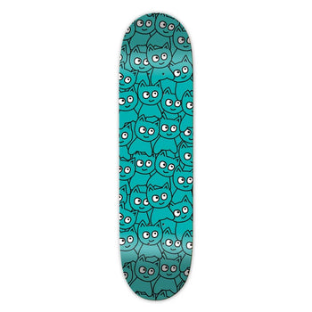 Meow Skateboards - Sticker Pile 8.0" Deck - Teal