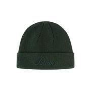 Dime - Cursive Wool Fold Beanie - Forest