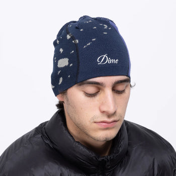 Dime - Reverse Stitch Skully Beanie - Navy