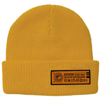 Antihero - Hecho Por Cuff Beanie - Yellow - Board Of Missoula