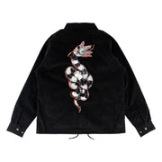 Welcome x Beetlejuice - Sandworm Corduroy Coach Jacket - Black