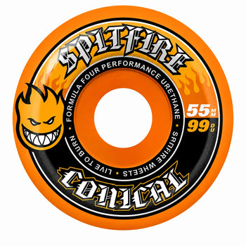 Spitfire - F4 99a Conical Wheels Orange - 55mm