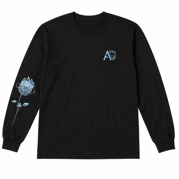 Spitfire - April Chrome Rose Big Head Long Sleeve T-Shirt - Black - Board Of Missoula