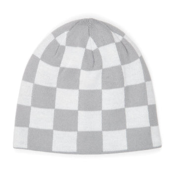 Corduroy - Checkmate Reversible Skully Beanie - White