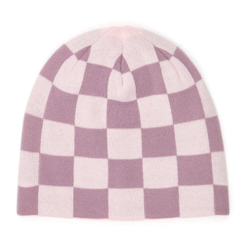 Corduroy - Checkmate Reversible Skully Beanie - Pink