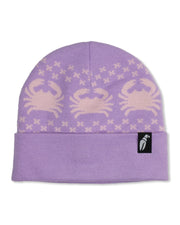 Crab Grab - Nordicrab Beanie - Pastel Purple and Pink