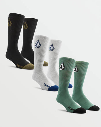 Volcom - Full Stone Sock 3 Pack - Petrol