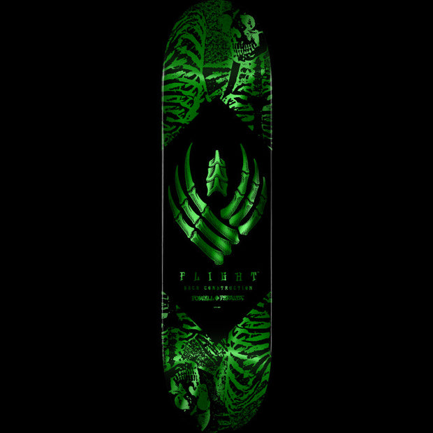 Powell Peralta - Skeleton Green Foil Flight 8.5" Deck - Board Of Missoula
