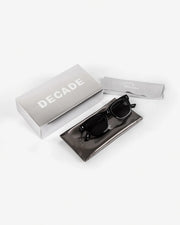 Decade - Big Earl 50s Sunglasses - Gloss Black / Green