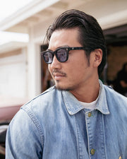 Decade - Earl 50s Sunglasses - Gloss Black / Blue