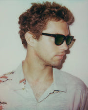Decade - Earl 50s Sunglasses - Gloss Black / Green